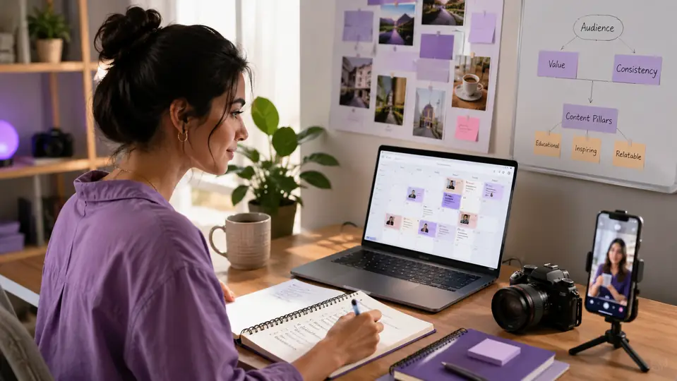 A freelancer's publishing calendar laid out week by week